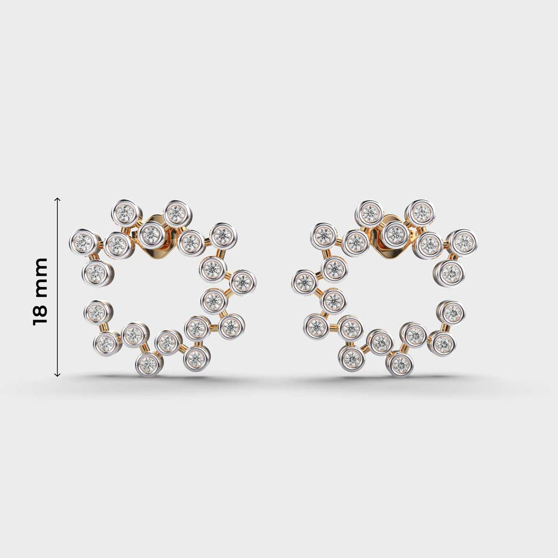 Classy Crescent Diamond Earrings