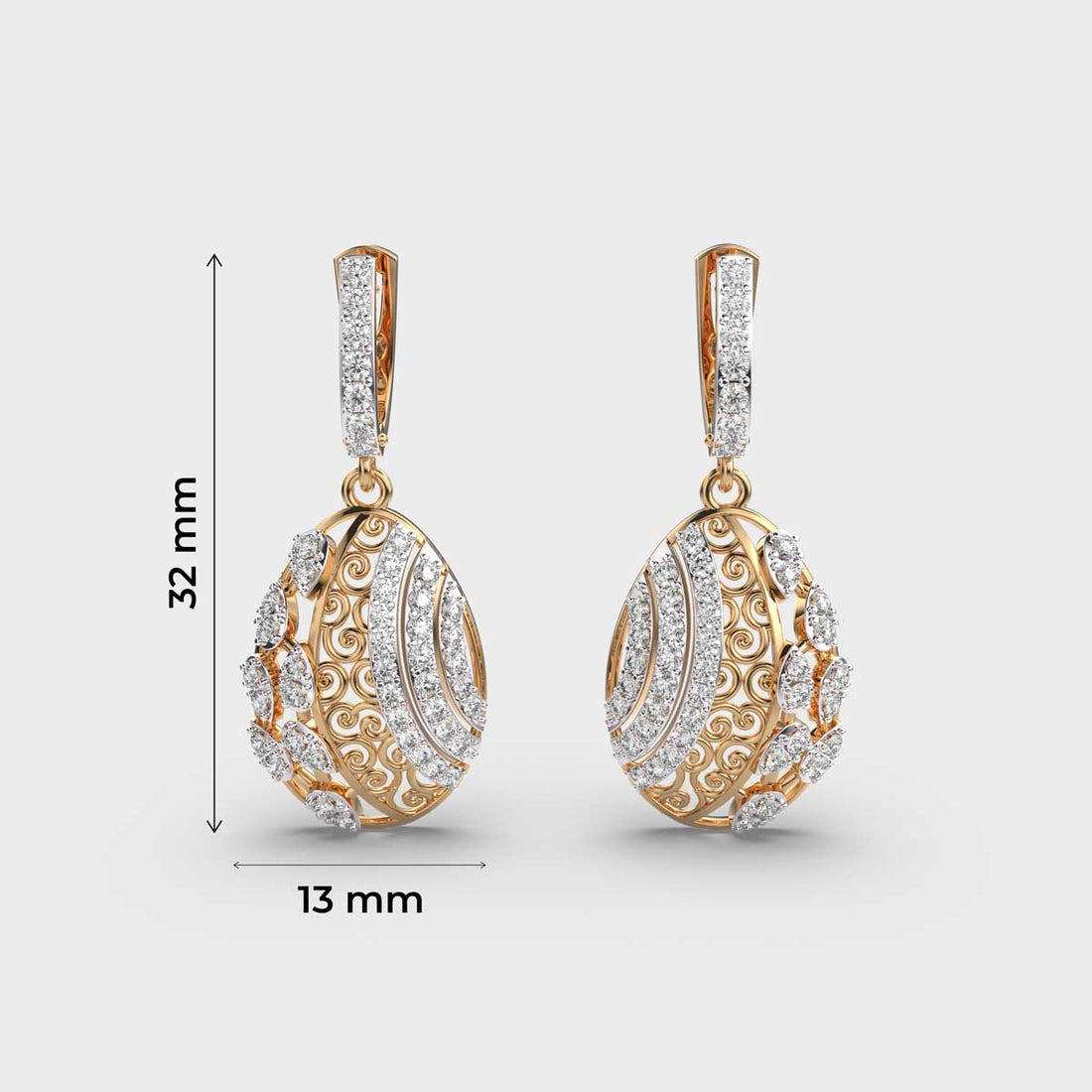 Delicate Dewdrops Diamond Earrings