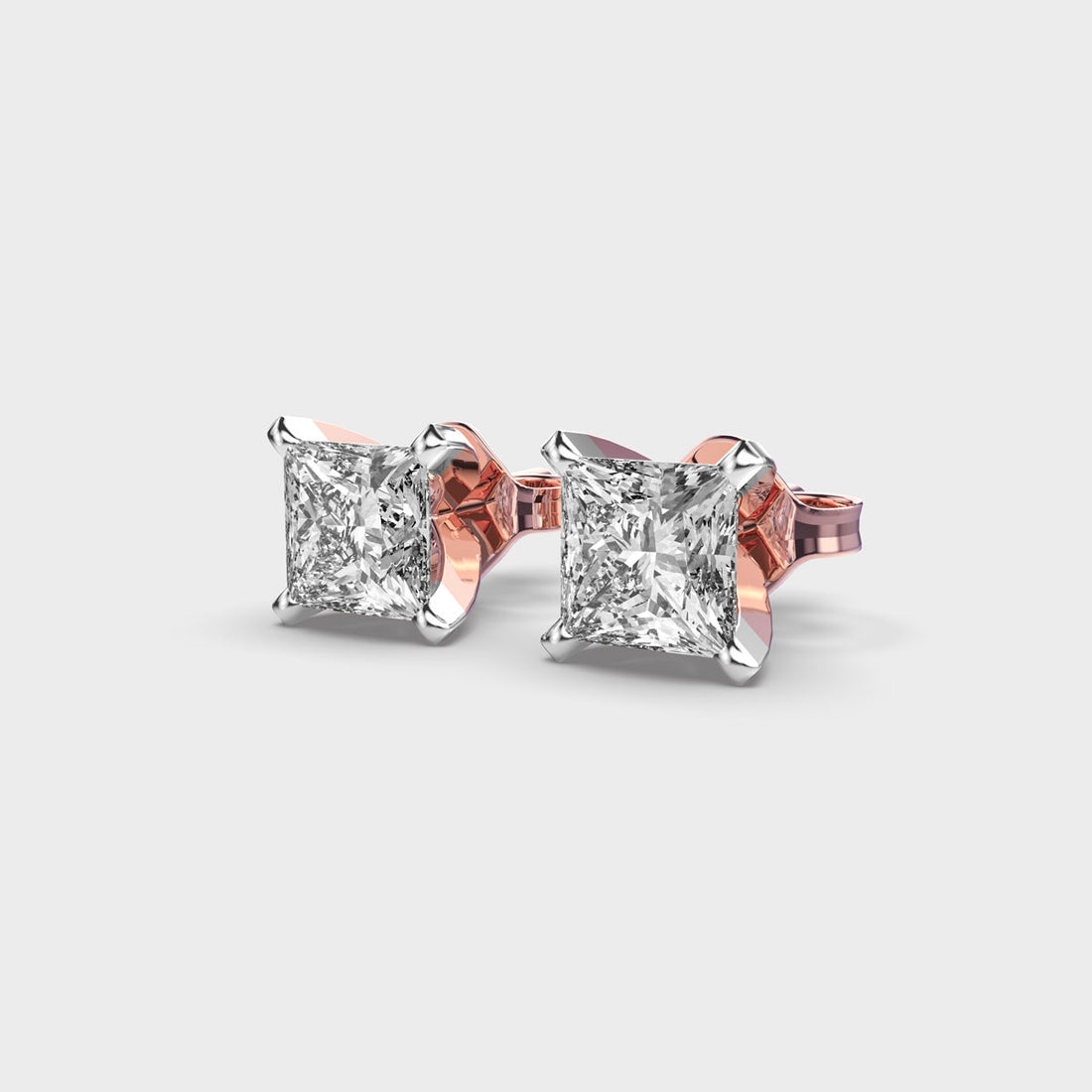Classic Princess Diamonds Studs