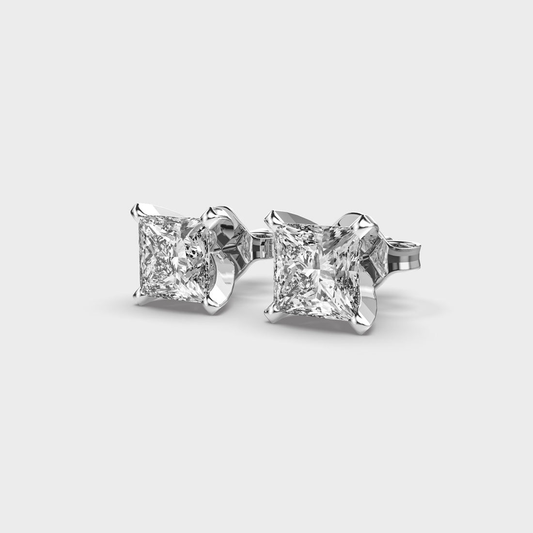 Classic Princess Diamonds Studs