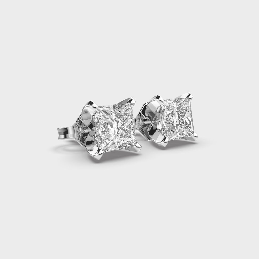 Classic Princess Diamonds Studs