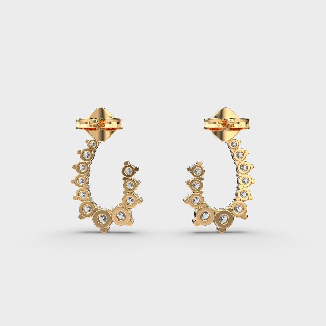 Curled Up Diamond Earrings