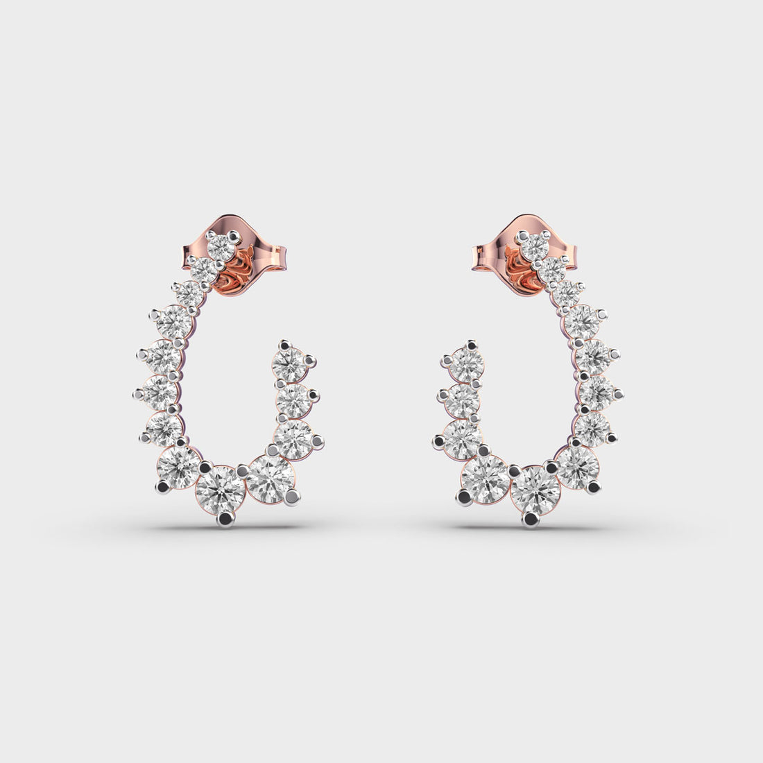 Curled Up Diamond Earrings