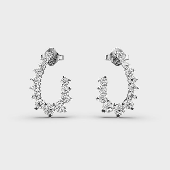 Curled Up Diamond Earrings