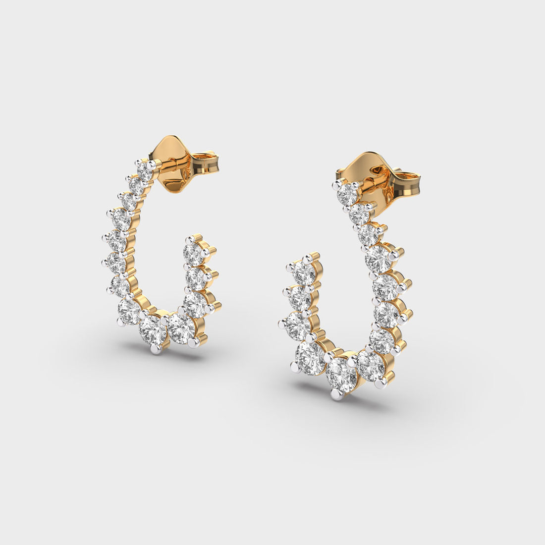 Curled Up Diamond Earrings