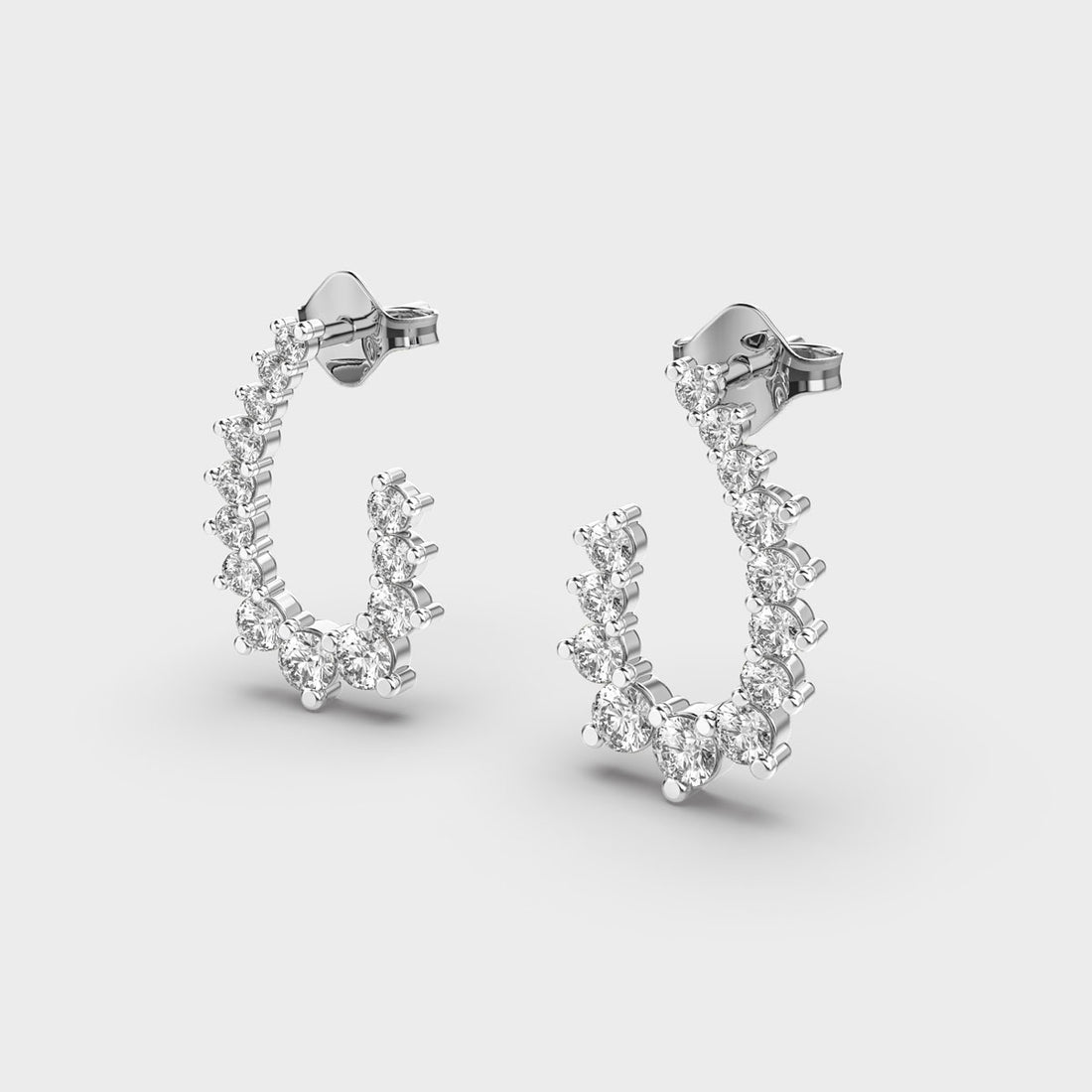 Curled Up Diamond Earrings