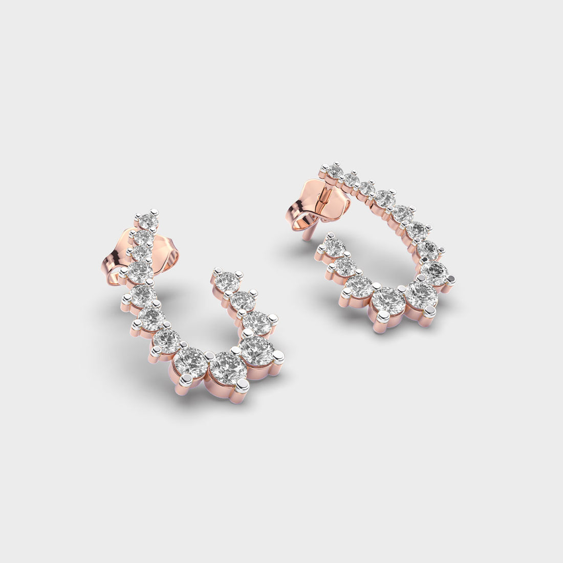 Curled Up Diamond Earrings
