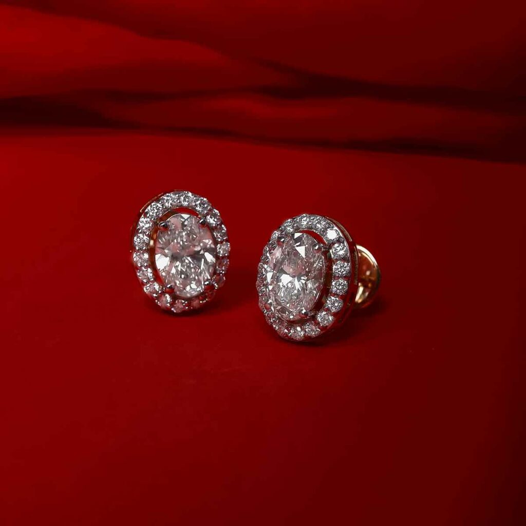 1 Carat Classic Oval Diamond Studs