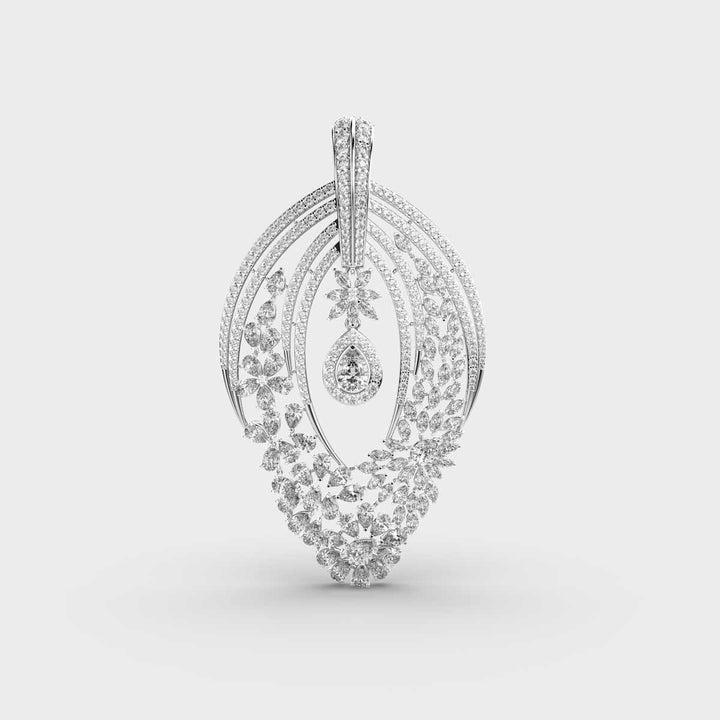 Full Bloom Diamond Pendant (Without Chain)