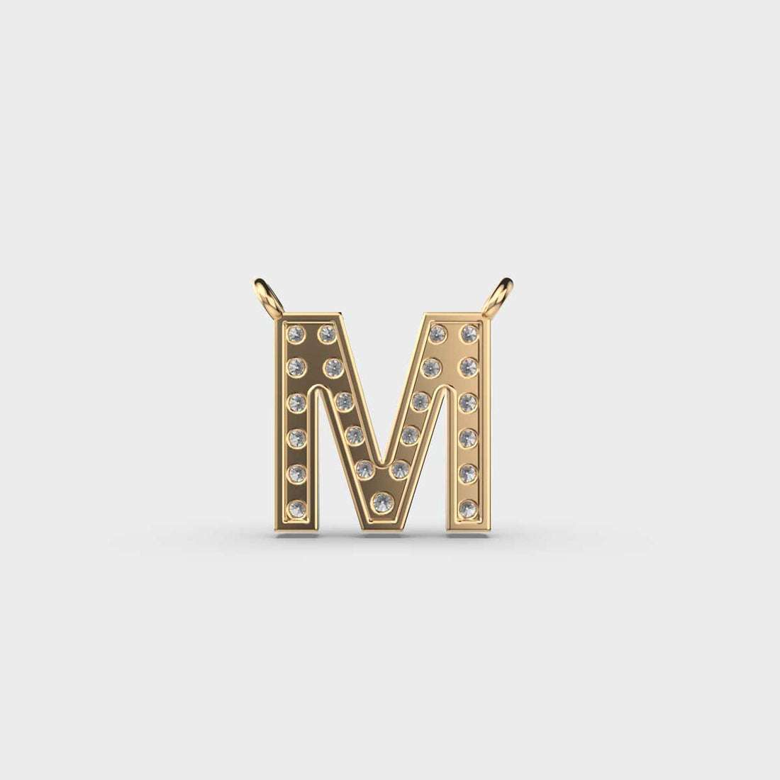 Marvellous ‘M’ Diamond Pendant (With Chain)
