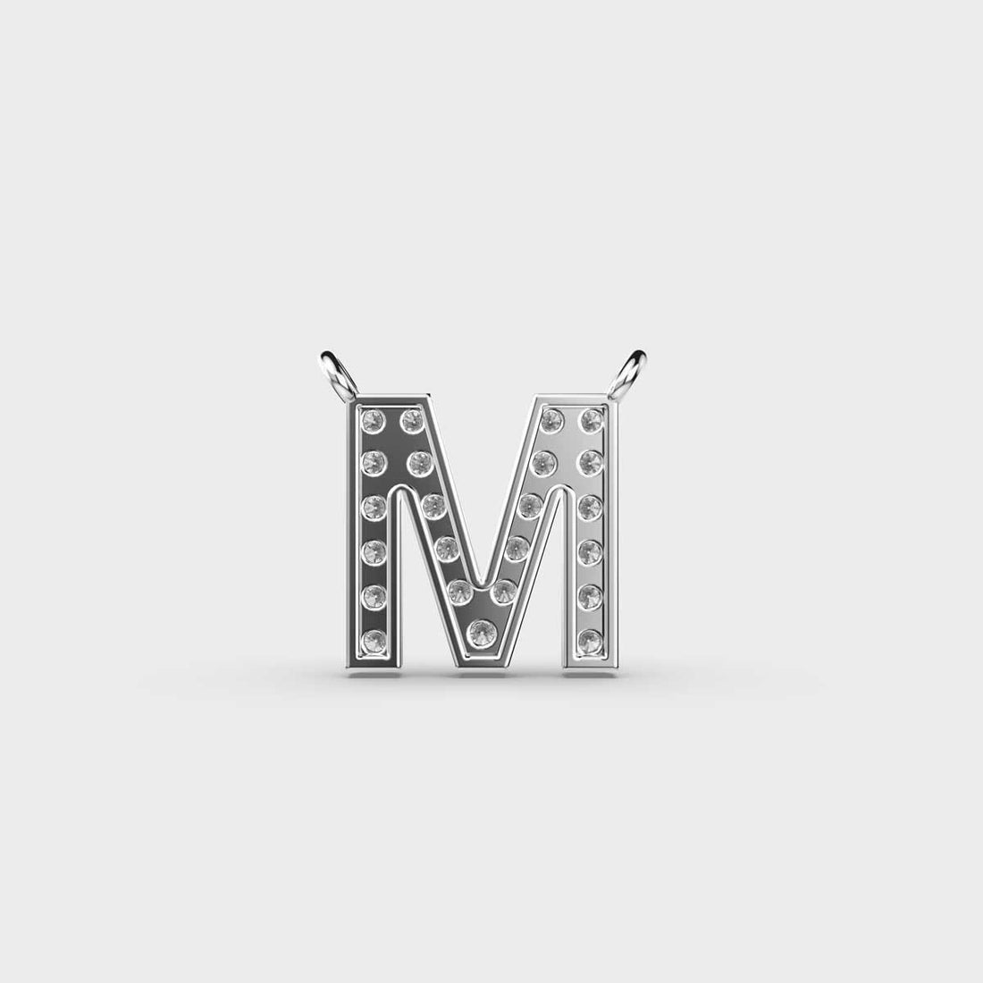 Marvellous ‘M’ Diamond Pendant (With Chain)