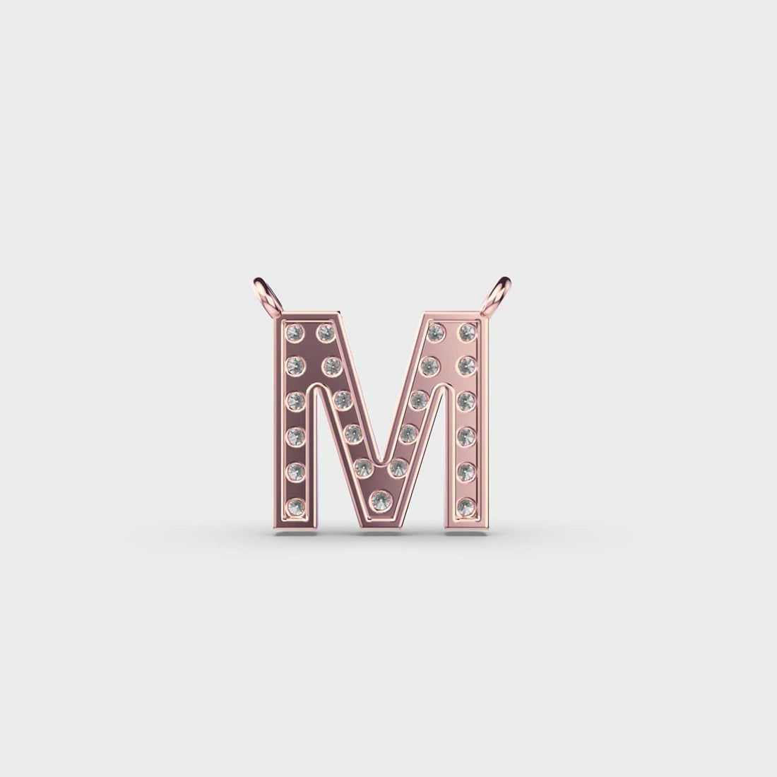 Marvellous ‘M’ Diamond Pendant (With Chain)