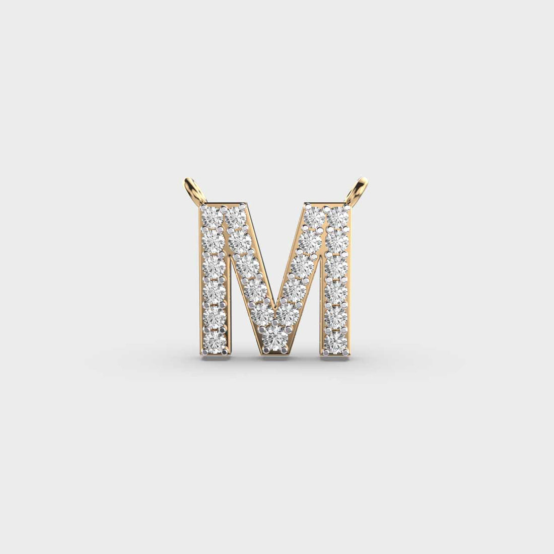 Marvellous ‘M’ Diamond Pendant (With Chain)
