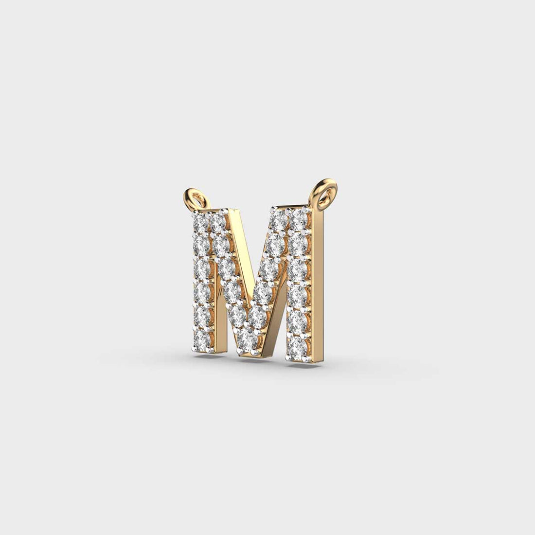 Marvellous ‘M’ Diamond Pendant (With Chain)