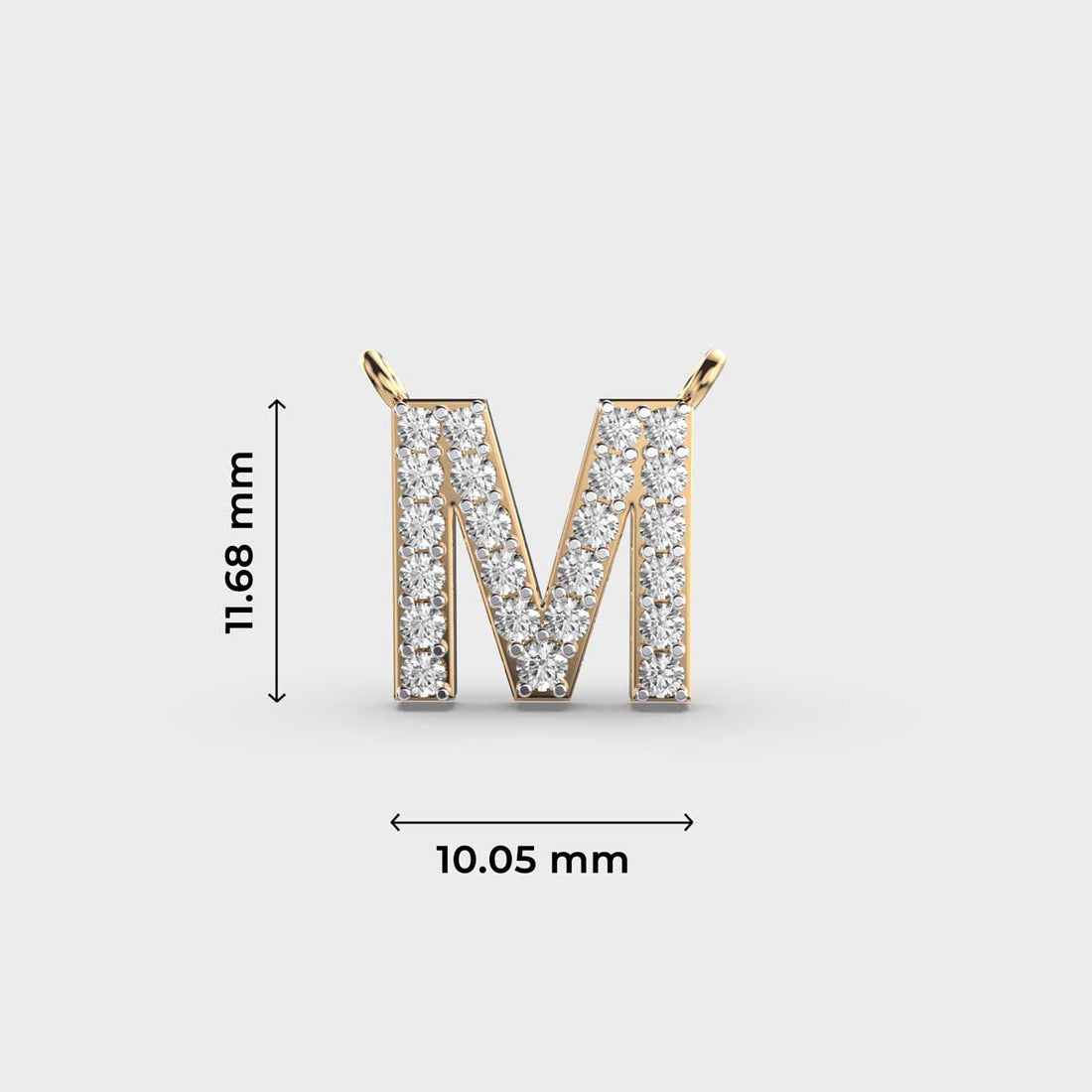 Marvellous ‘M’ Diamond Pendant (With Chain)