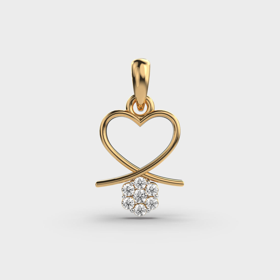 Magical Heart Diamond Pendant (Without Chain)