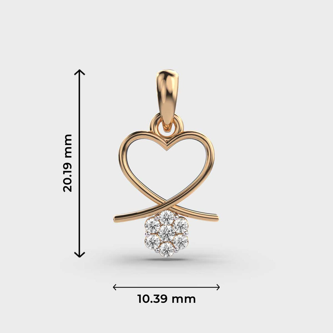 Magical Heart Diamond Pendant (Without Chain)