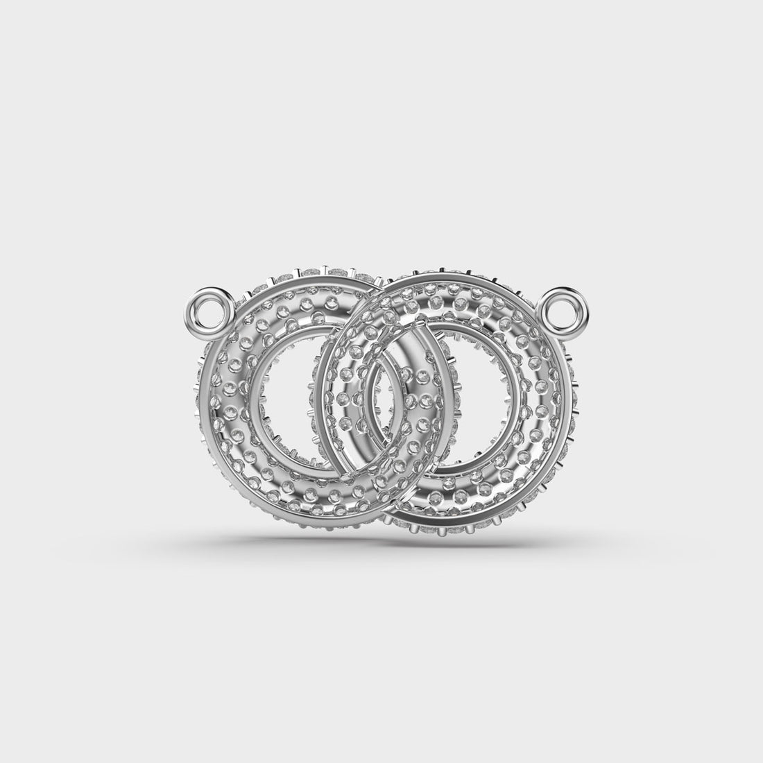 Intersecting Rings Diamond Pendant (With Chain)