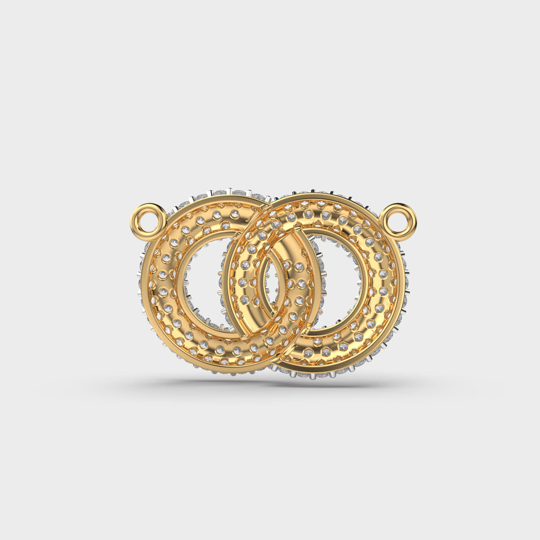 Intersecting Rings Diamond Pendant (With Chain)