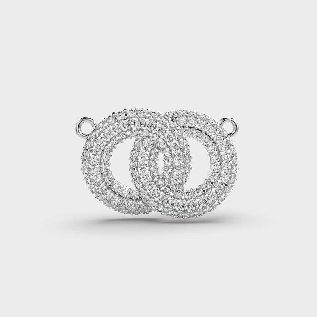 Intersecting Rings Diamond Pendant (With Chain)