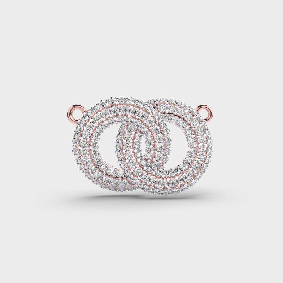 Intersecting Rings Diamond Pendant (With Chain)