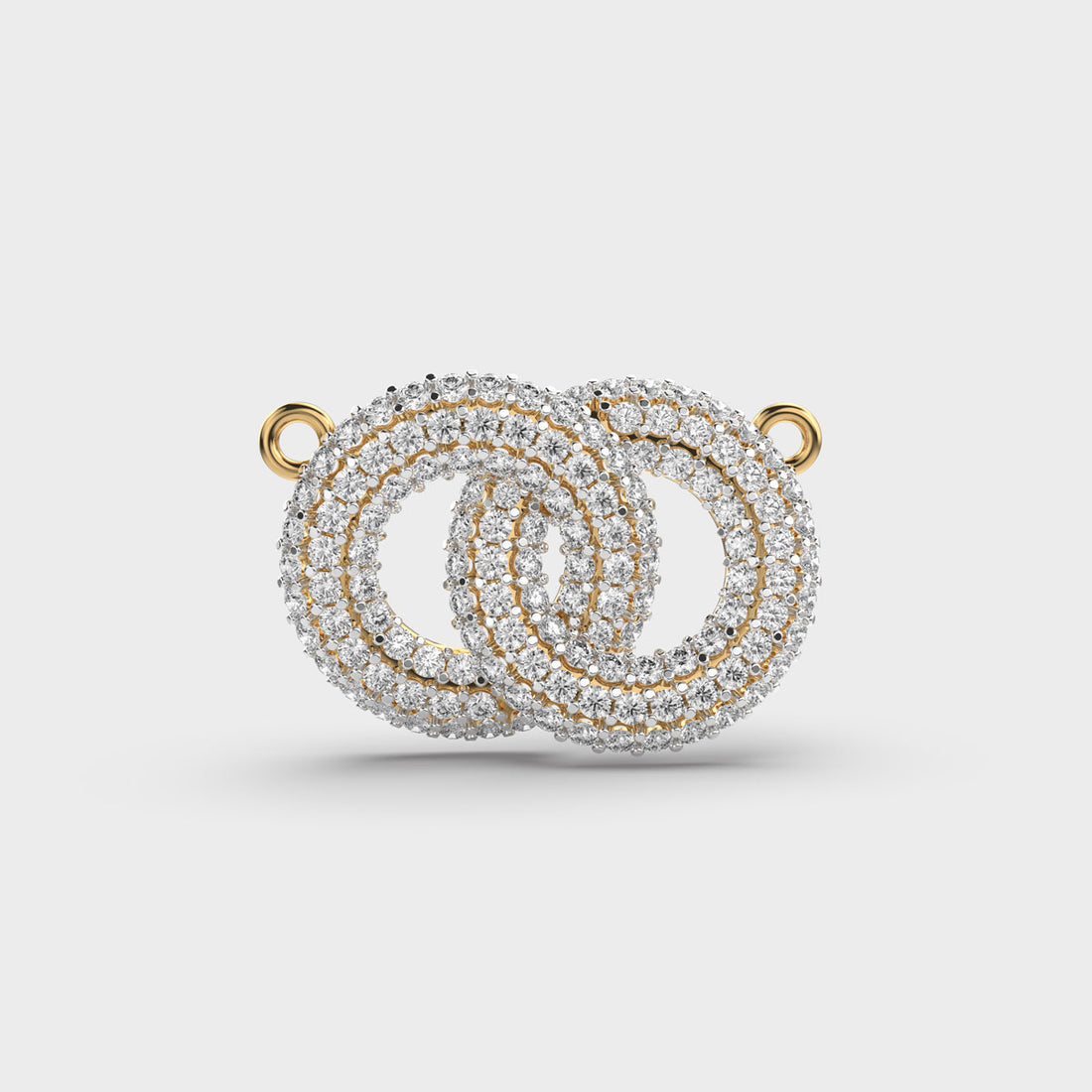 Intersecting Rings Diamond Pendant (With Chain)