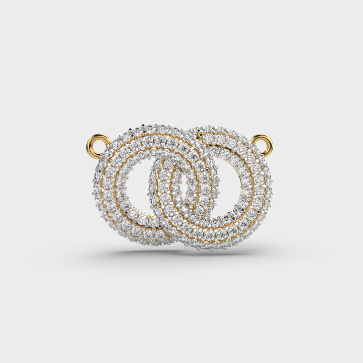 Intersecting Rings Diamond Pendant (With Chain)