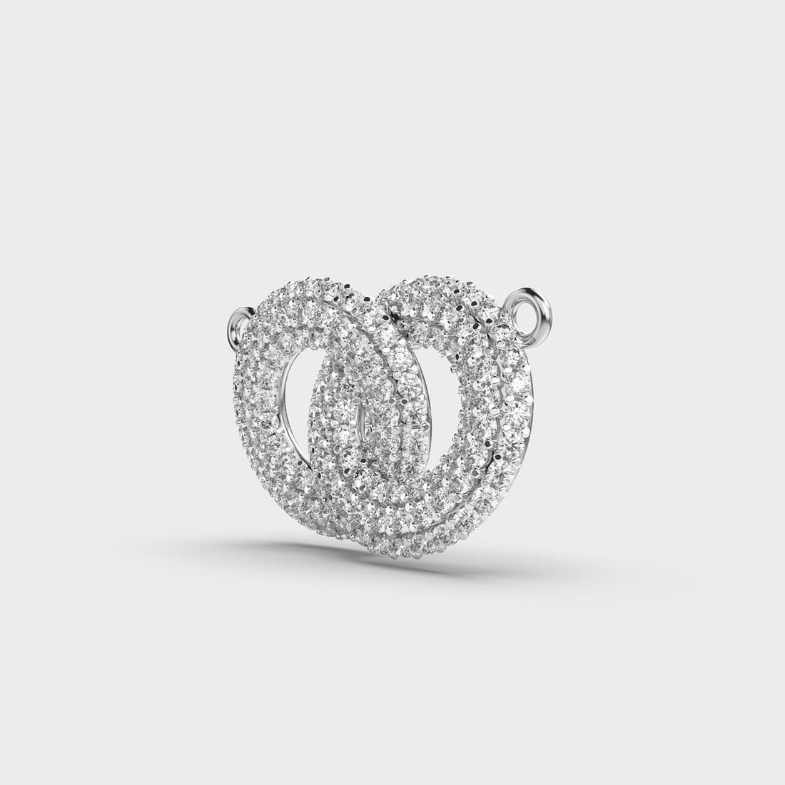 Intersecting Rings Diamond Pendant (With Chain)