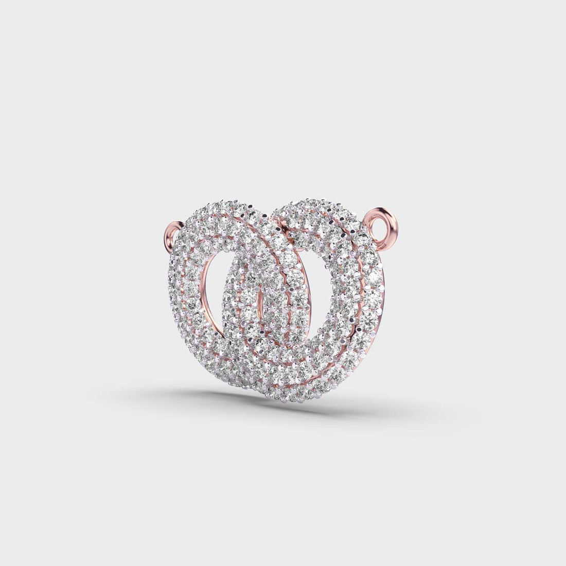 Intersecting Rings Diamond Pendant (With Chain)
