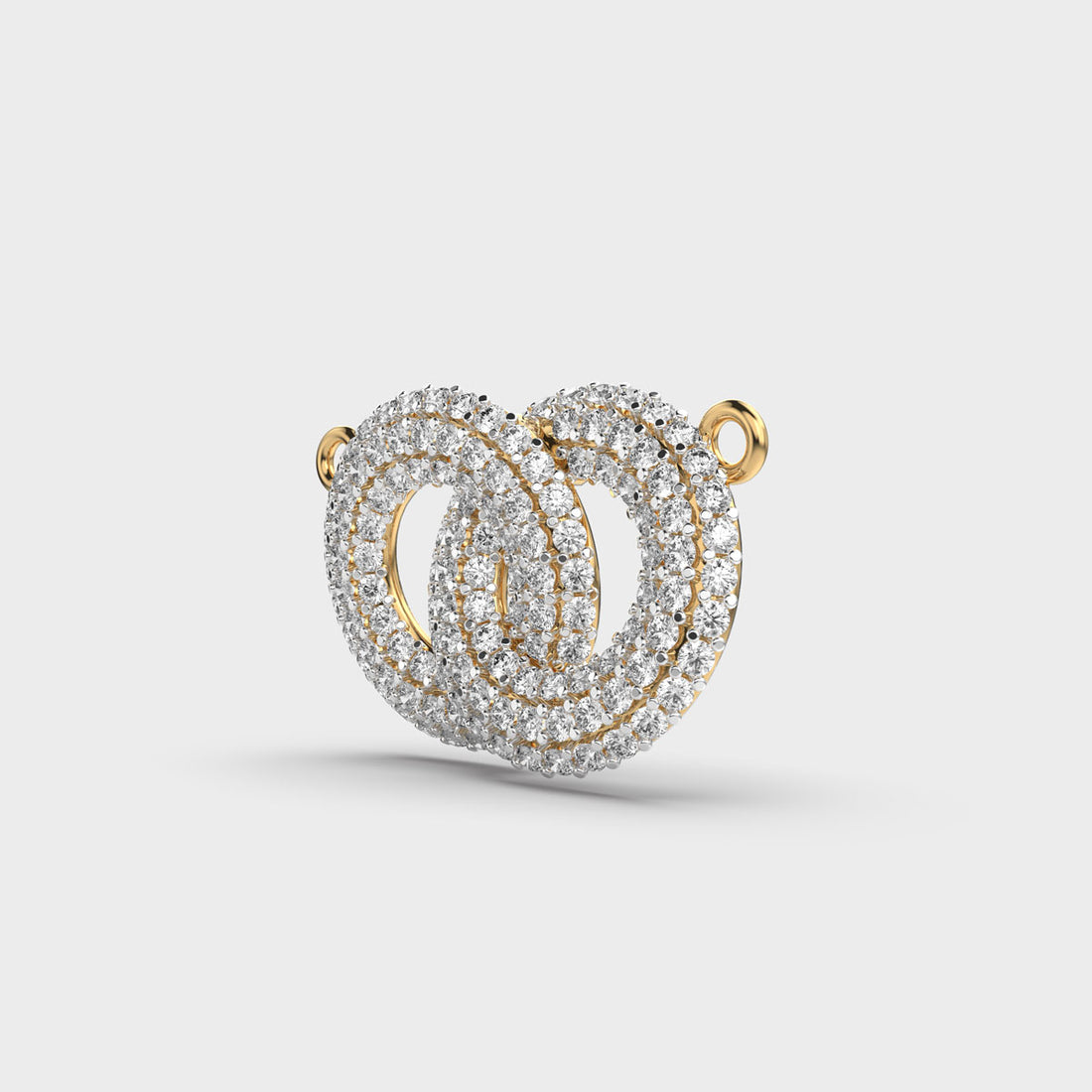 Intersecting Rings Diamond Pendant (With Chain)