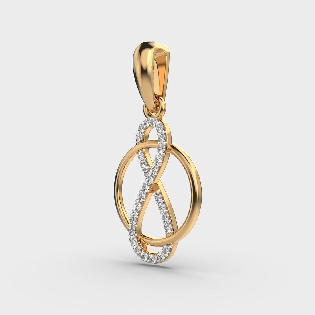 Loop of Infinity Diamond Pendant (Without Chain)