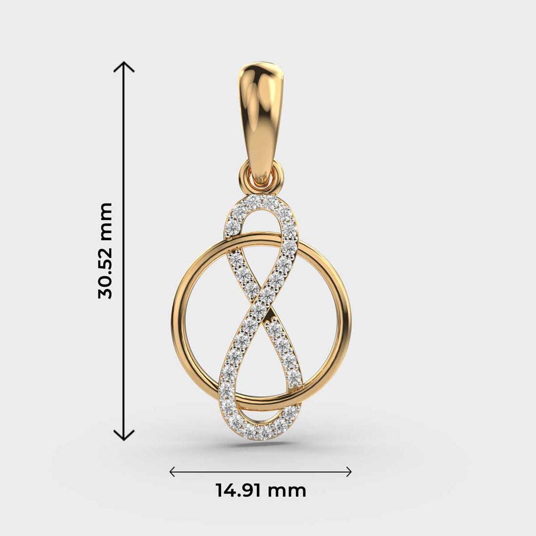 Loop of Infinity Diamond Pendant (Without Chain)