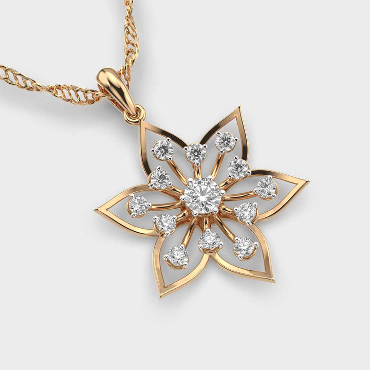 Full blossom Diamond Pendant (Without Chain)