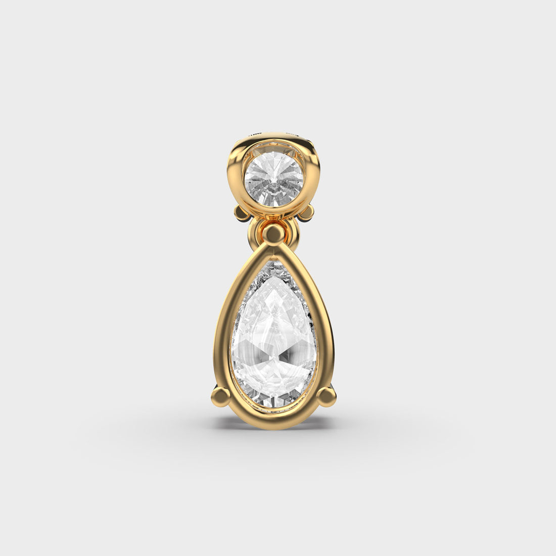 Pretty Pear Diamond Pendant (With Chain)