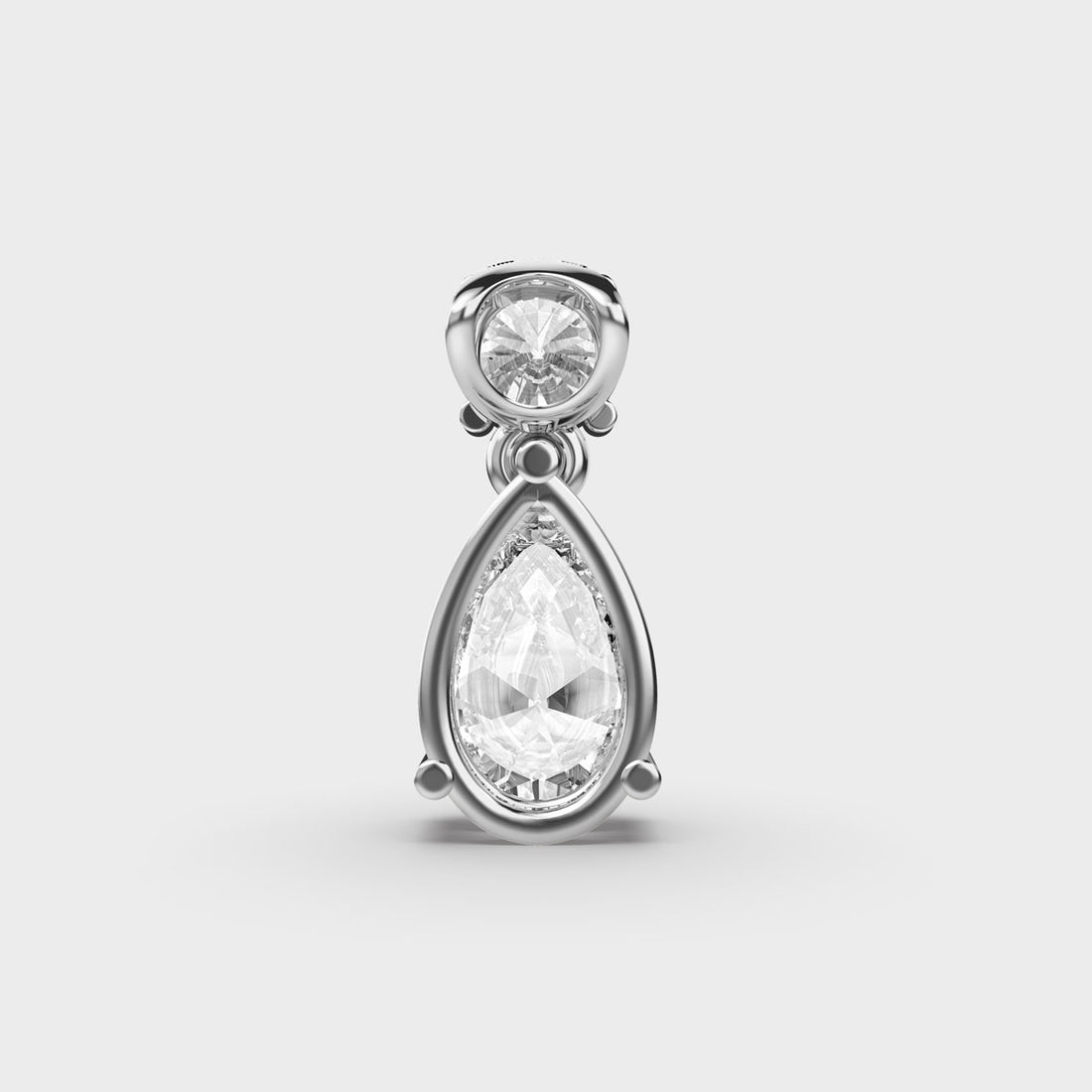 Pretty Pear Diamond Pendant (With Chain)