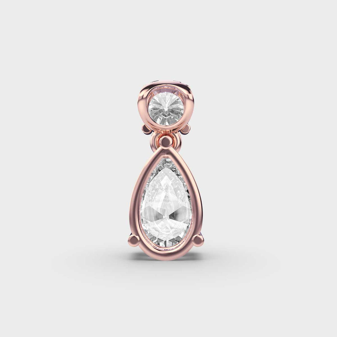 Pretty Pear Diamond Pendant (With Chain)