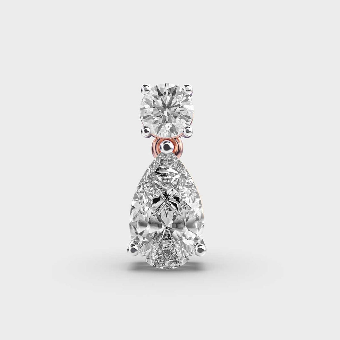Pretty Pear Diamond Pendant (With Chain)