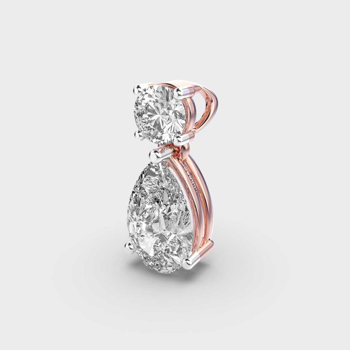 Pretty Pear Diamond Pendant (With Chain)