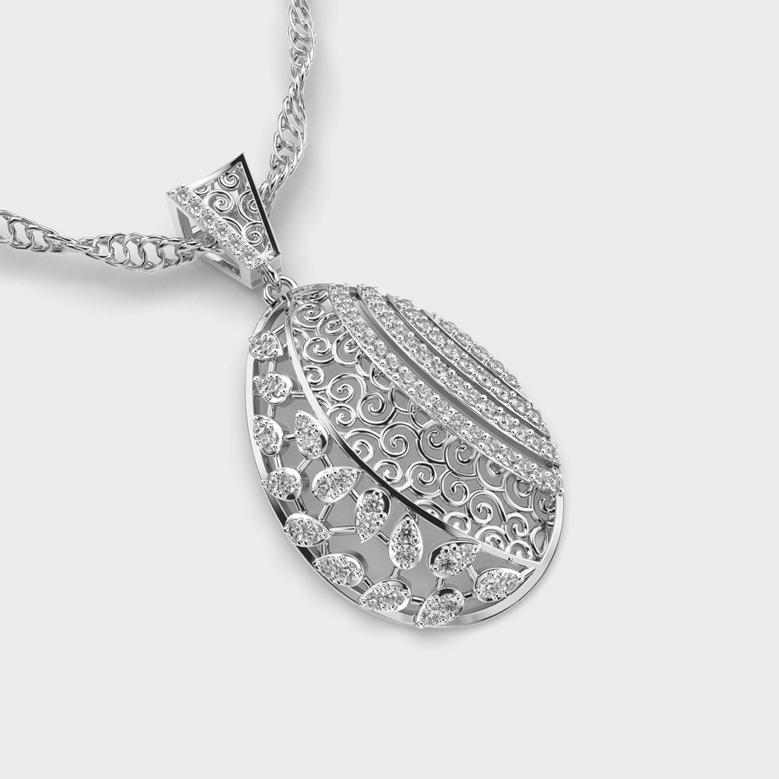 Heritage Reborn Diamond Drop Pendant (Without Chain)