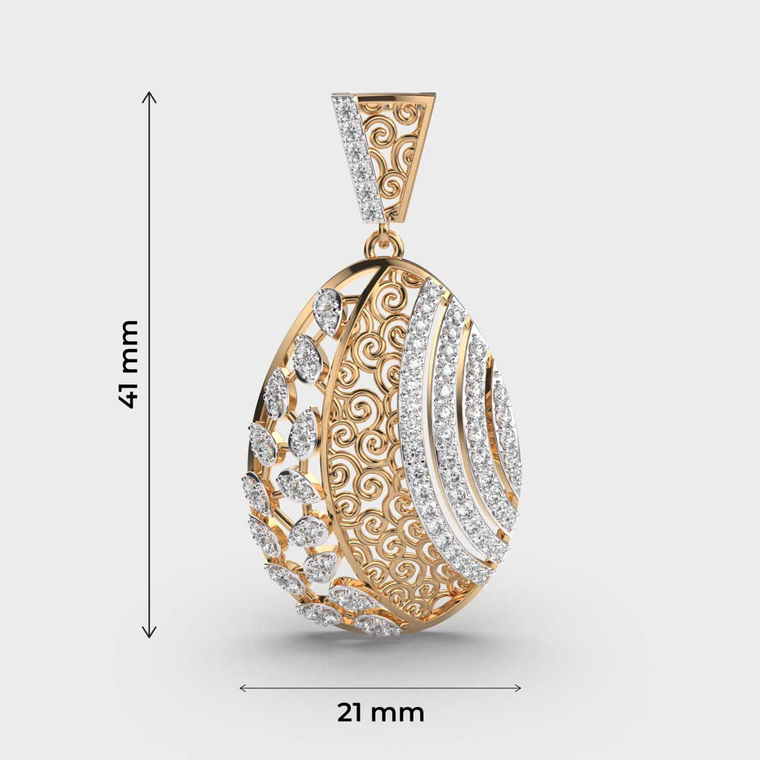 Heritage Reborn Diamond Drop Pendant (Without Chain)