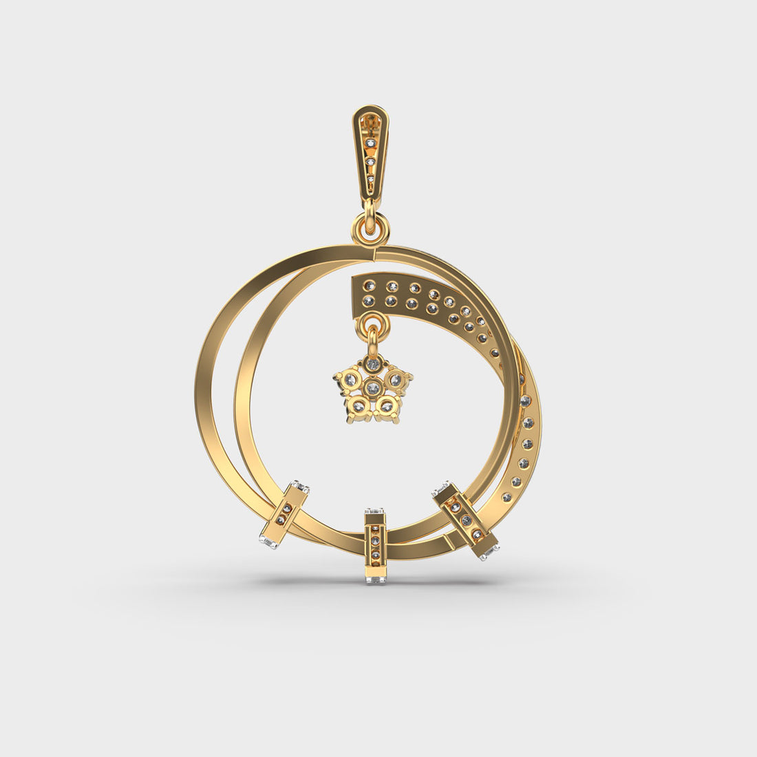 Modern Minimalist Diamond Pendant (Without Chain)