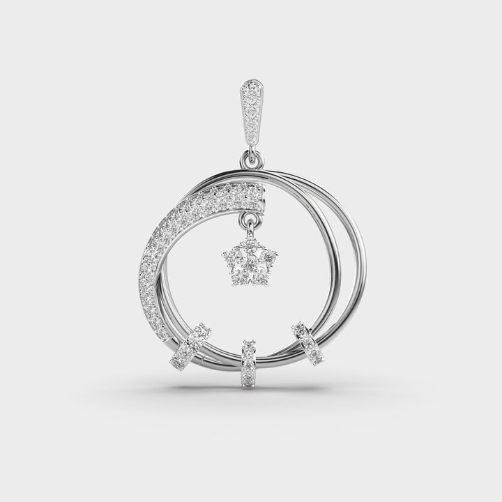 Modern Minimalist Diamond Pendant (Without Chain)