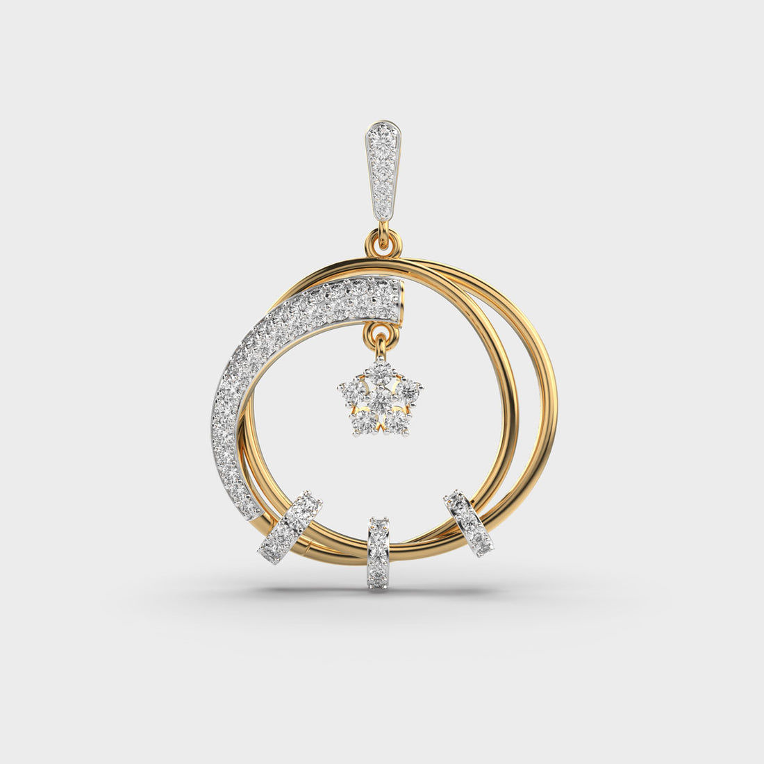 Modern Minimalist Diamond Pendant (Without Chain)