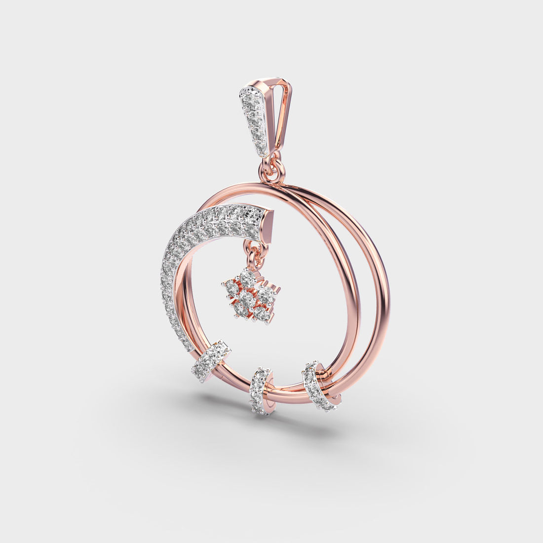 Modern Minimalist Diamond Pendant (Without Chain)
