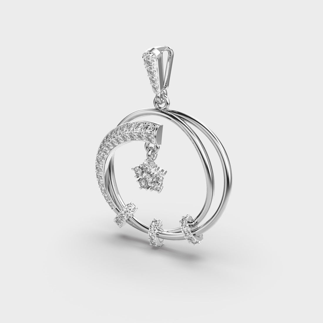 Modern Minimalist Diamond Pendant (Without Chain)