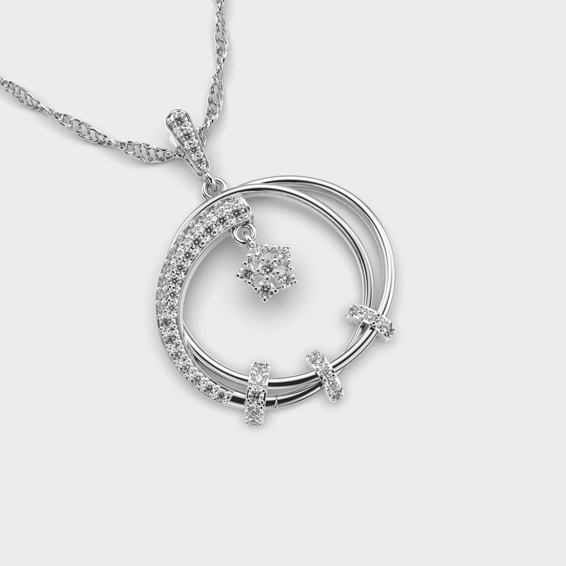 Modern Minimalist Diamond Pendant (Without Chain)