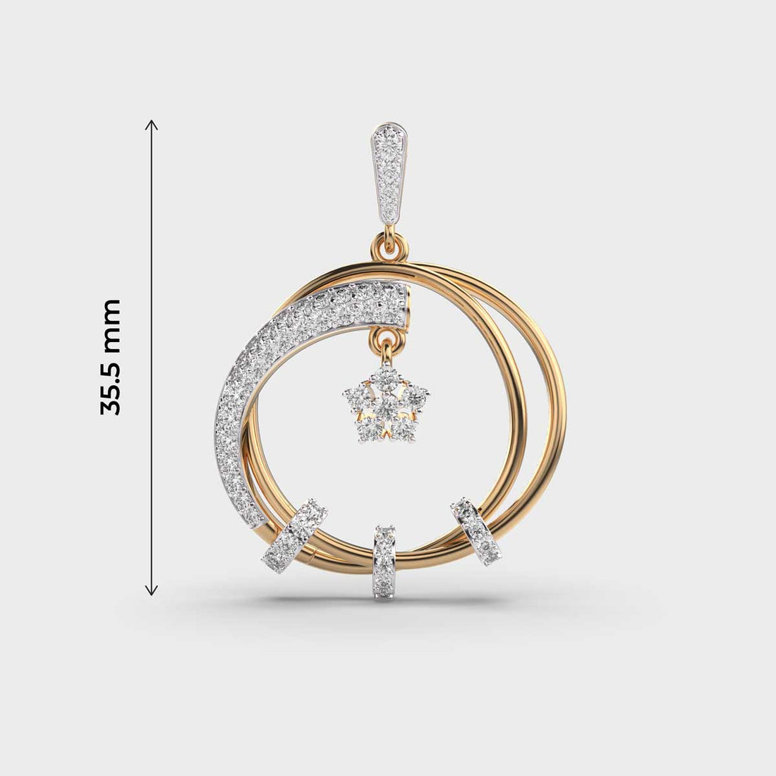 Modern Minimalist Diamond Pendant (Without Chain)