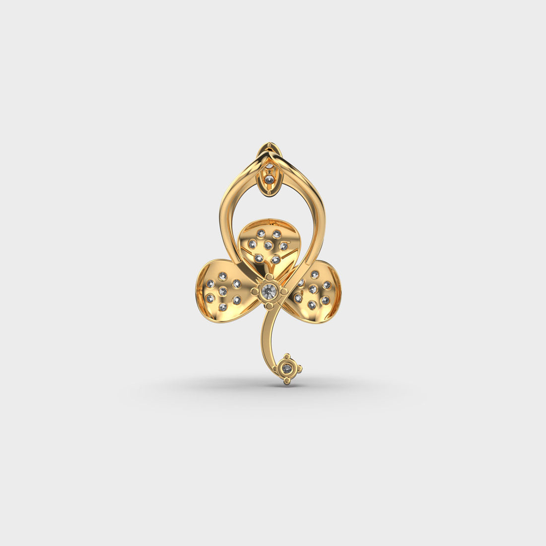 Petal Whispers Diamond Pendant (With Chain)