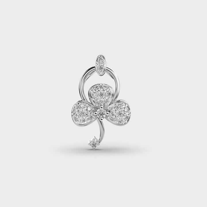 Petal Whispers Diamond Pendant (With Chain)