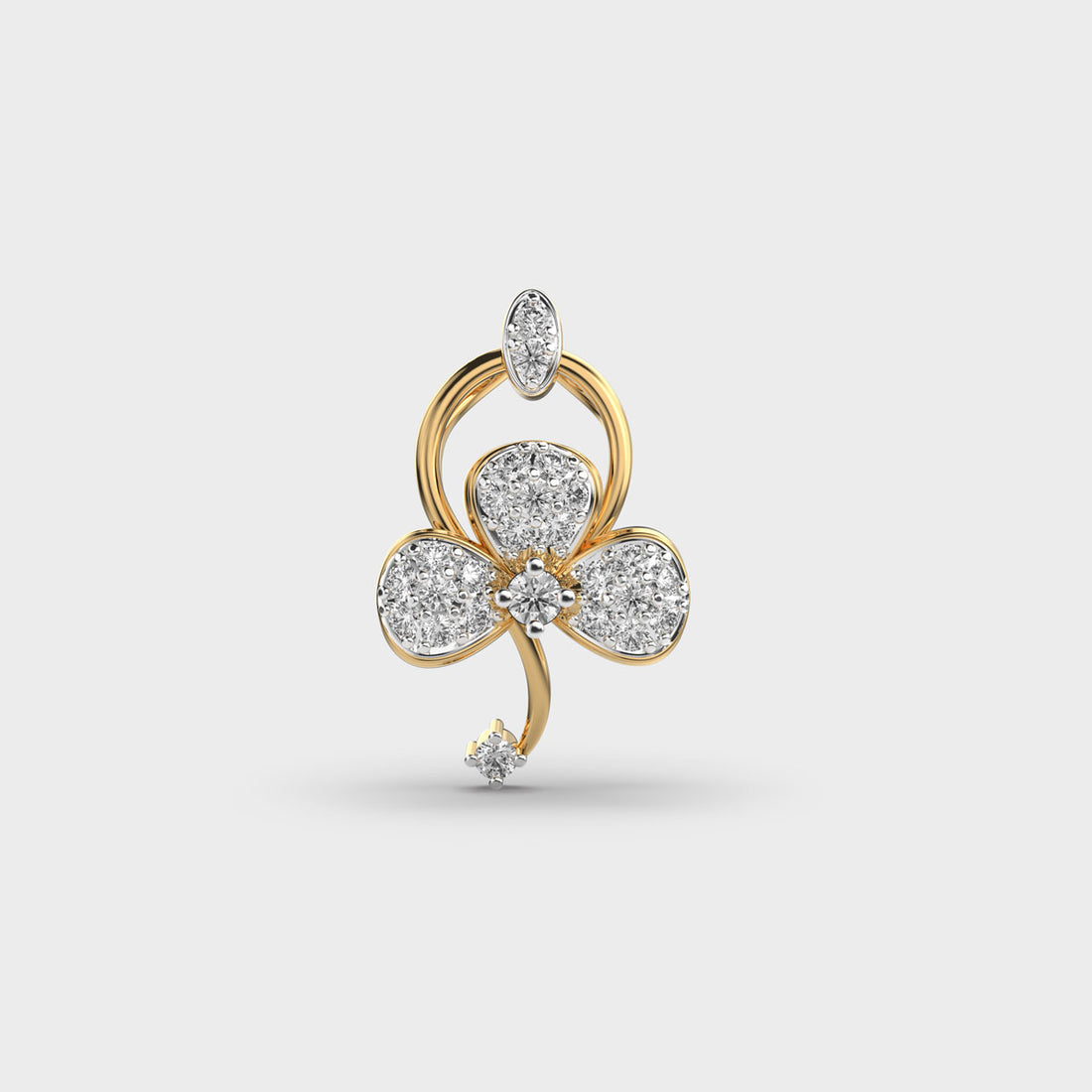 Petal Whispers Diamond Pendant (With Chain)
